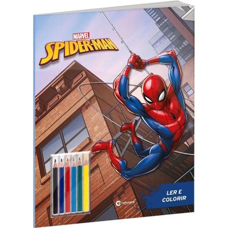 Livro Ler e Colorir Homem Aranha - Bom Preço Magazine