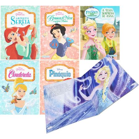 Imagem de Livro Infantil Disney Pipoca Contos Clássicos Fadas Cinema Kit Com 6 Volumes