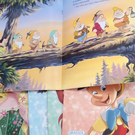 Imagem de Livro Infantil Disney Pipoca Contos Clássicos Fadas Cinema Kit Com 6 Volumes