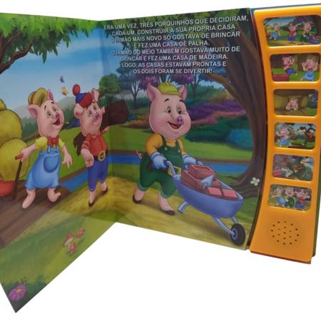 Imagem de Livro Infantil: Os 3 porquinhos - Coleção Clássicos mais queridos-  Livro Sonoro- História Narrada