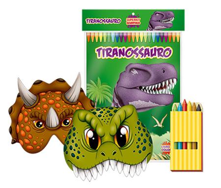 Imagem de Livro infantil para colorir Super Kit Dinossauros c/ Giz - Vale Das Letras - Unidade