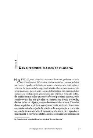 Investigação Acerca do Entendimento Humano - David Hume