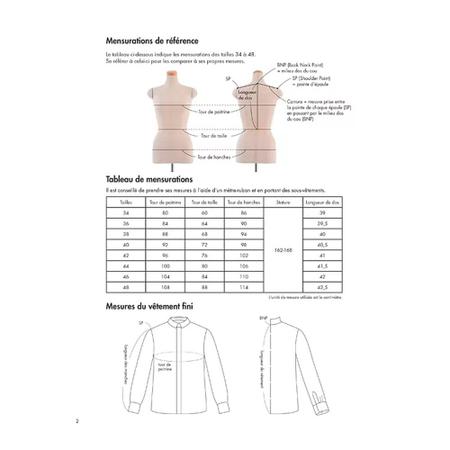 Imagem de Livro Les Base de La Couture: Chemises et Blouses (Noções Básicas de Costura: Camisas e Blusas)