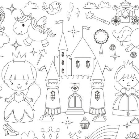 Desenho de Princesa e príncipe no baile para Colorir - Colorir.com