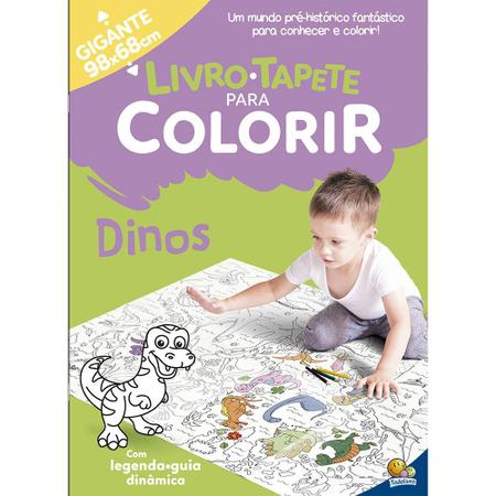 Imagem de Livro - Livro-Tapete para Colorir: Dinos