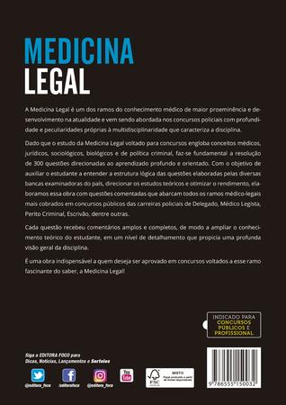 Imagem de Livro - MEDICINA LEGAL: QUESTÕES COMENTADAS PARA CONCURSOS - 2ª ED - 2020