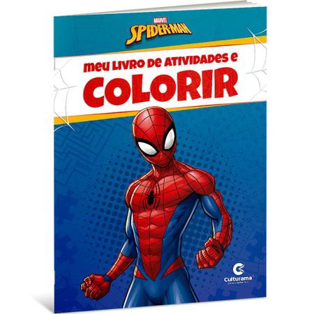 Livro Para Ler e Colorir, Pop, Homem Aranha, com Lápis