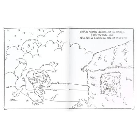 Imagem de Livro - Mini - Colorir: Três Porquinhos, Os