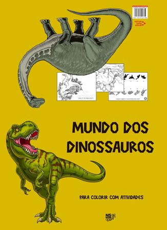 Imagem de Livro - Mundo dos dinossauros – para colorir com atividades