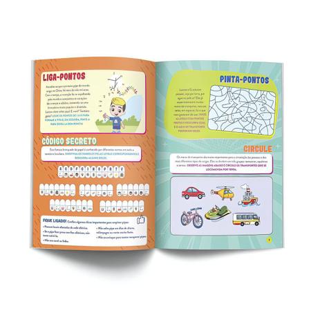 Livro de Atividades em promoção  Lister - Livro de Atividades - Minecraft  - Numerais - 12 Folhas - 420 x 295 mm - Editora Online - Zzdiversos