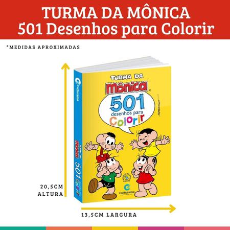 Imagem de Livro Para Colorir 501 Desenhos Turma Da Mônica Infantil