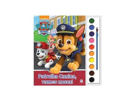 Livro para Colorir com Aquarela Patrulha Canina 16 páginas