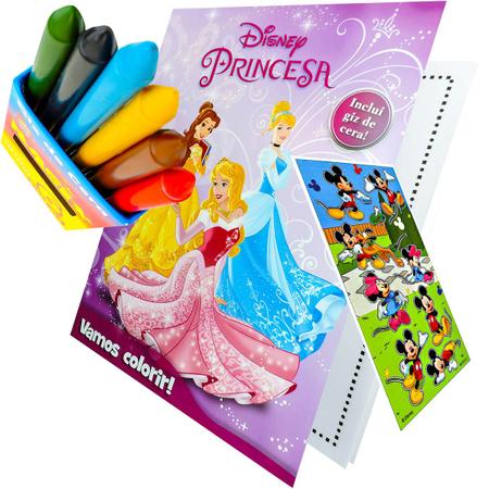 Kit 6 Revistas De Colorir Pintar Atividades Princesas Disney Mulan,  Cinderella, Rapunzel