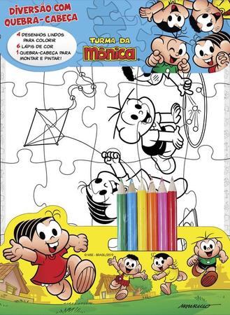 Coleção Livros Infantis Colorir Turma Da Mônica Grande C/6un