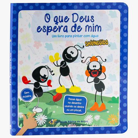 Imagem de Livro para pintar com Água, O que Deus Espera de Mim Smilinguido - SBB