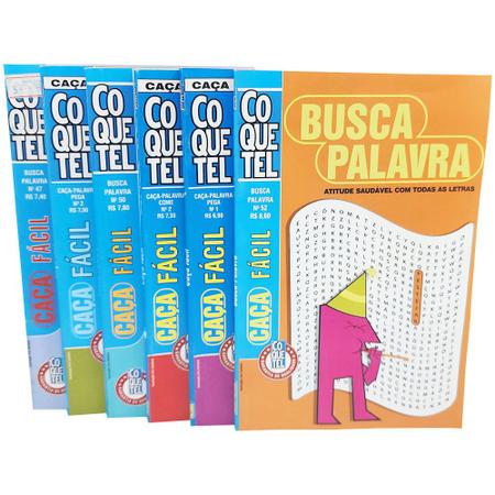 Passatempos Coquetel Caça Palavras Jumbo Fácil Kit 2 Volumes