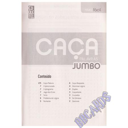 Livro Coquetel Caça Jumbo nível fácil Ed 12