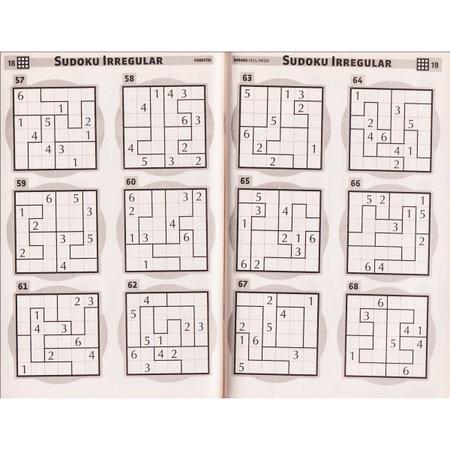 Revista Sudoku Difícil - Só Jogos 9X9 - 6 Por Página em Promoção na  Americanas