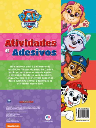 Livro para Colorir Patrulha Canina com Adesivos Lápis de Cor e Bolsa -  Livros de Literatura Infantil - Magazine Luiza