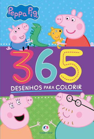 Kit 02 Livros Coleção Peppa Pig 365 Desenhos Para Colorir +