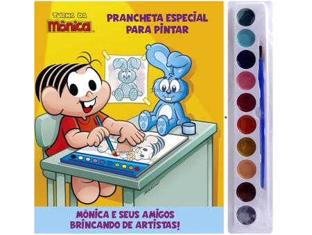 TURMA DA MÔNICA LIVRO PARA PINTAR COM AQUARELA