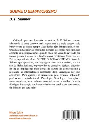 Imagem de Livro - Sobre o Behaviorismo