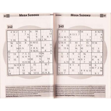 Livro Sudoku Ed. 21 - Fácil/Médio - Só Jogos 9x9 - 2 jogos por página