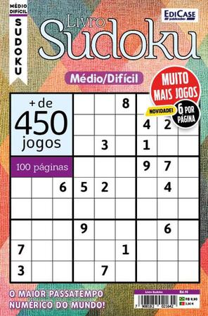 Revista Sudoku Difícil - Só Jogos 9X9 - 6 Jogos Por Página - Edicase  Publicacoes - Outros Livros - Magazine Luiza