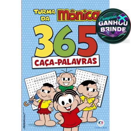 Livro Turma da Mônica - 365 Caça-palavras Crianças Filhos Infantil