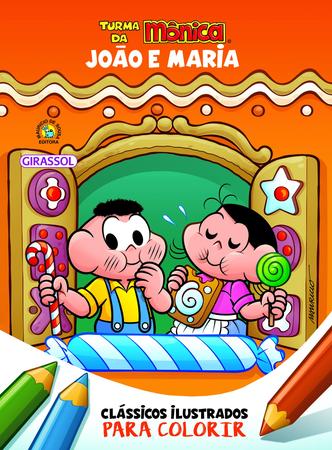 Imagem de Livro - Turma da Mônica Clássicos Ilustrados para Colorir João e Maria