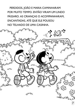Imagem de Livro - Turma da Mônica Clássicos Ilustrados para Colorir João e Maria