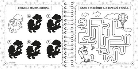 Imagem de Livro - Unicórnios - Livro com atividades e desenhos para colorir