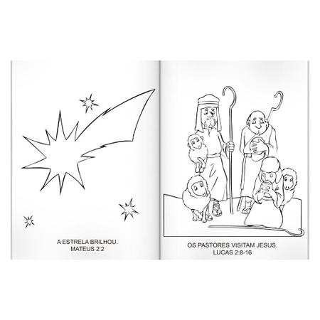 A vida de Jesus para crianças - Livro para colorir