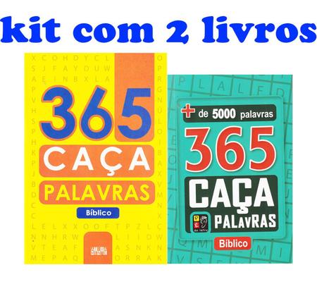 Kit 6 Livros 365 Caça Palavras + Caça Palavras Bíblico - Kit de Livros -  Magazine Luiza