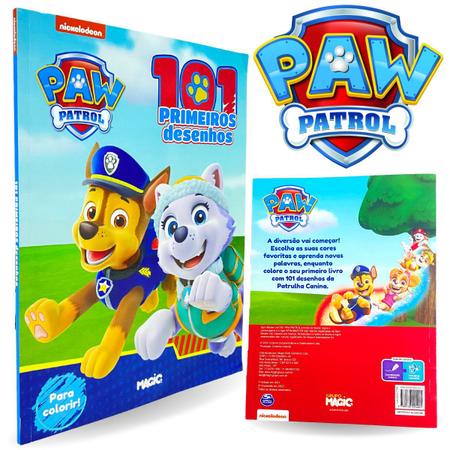 Livro 101 Primeiros Desenhos Patrulha Canina Paw Infantil - livro desenho  pintura desenhos full colorir - Livros de Desenho - Magazine Luiza