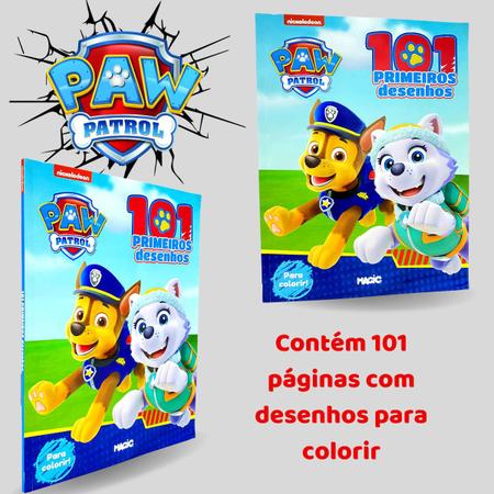 Livro Para Colorir - 101 Meus Primeiros Desenhos - Patrulha Canina