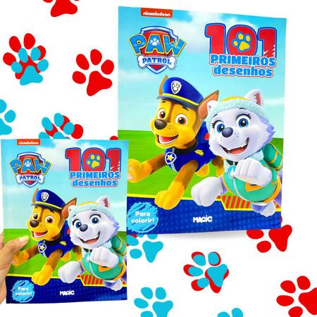 Livro Infantil 101 Primeiros Desenhos Para Colorir Patrulha Canina