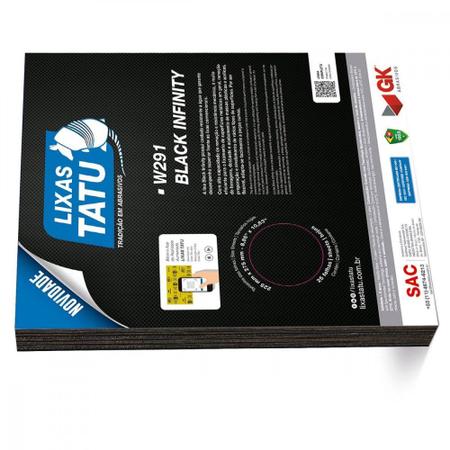 Imagem de Lixa Black Infinity Tatu 40 Agua/Ferro/Massa . / Kit C/ 25 Folhas