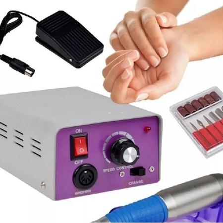 Imagem de Lixa De Unha Eletrica Lixadeira Motorzinho Motor Para Lixar Unhas E Pés Manicure Profissional