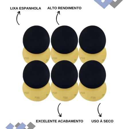 Imagem de Lixa Espanhola Disco Brilho Seco - Caixa Com 60 Unidades