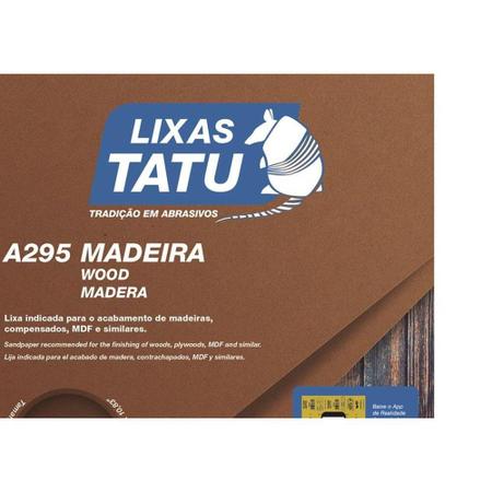 Imagem de Lixa Madeira Tatu 150 A29501500050 . / Kit C/ 50