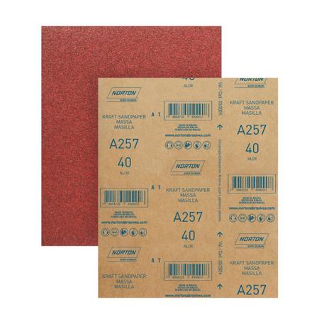 Imagem de Lixa massa madeira a-257 folha gr 100 (embalagem com 50 unidades)