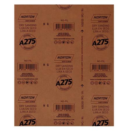 Lixa Para Massa No-Fil 230x280mm GR280 Norton A275 5539534947 Imagem de Lixa Para Massa No-Fil 230x280mm GR280 Norton A275 5539534947