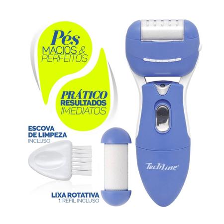 Imagem de Lixa Pés Elétrica Esfoliador Calos Pedicure Portatil + Creme Hidratante