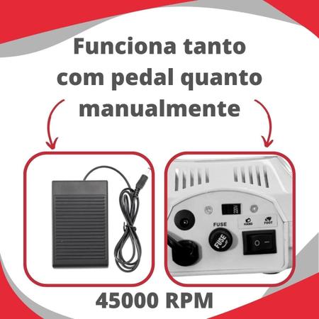 Imagem de Lixadeira de Unha 45000rpm Nail Drill Profissional Bivolt