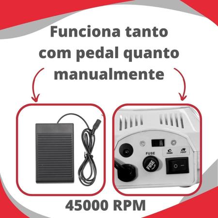 Imagem de Lixadeira Motor Elétrica Unha Profissional Pedal Resistente