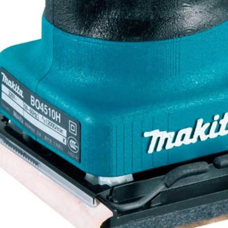 Imagem de Lixadeira Orbital 170W Ideal para Madeira Metal Com 6 Folhas de Lixa BO4510H 127V Makita