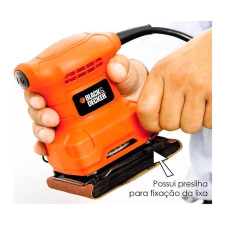 Lixadeira Orbital 200W De Folha De Lixa 220V Black+Decker - Black And Decker Imagem de Lixadeira Orbital 200W De Folha De Lixa 220V Black+Decker