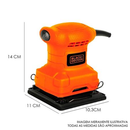 Lixadeira Orbital 200W De Folha De Lixa 220V Black+Decker - Black And Decker Imagem de Lixadeira Orbital 200W De Folha De Lixa 220V Black+Decker