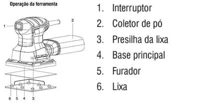 Lixadeira orbital LOD 210 DWT 220V Imagem de Lixadeira orbital LOD 210 DWT 220V
